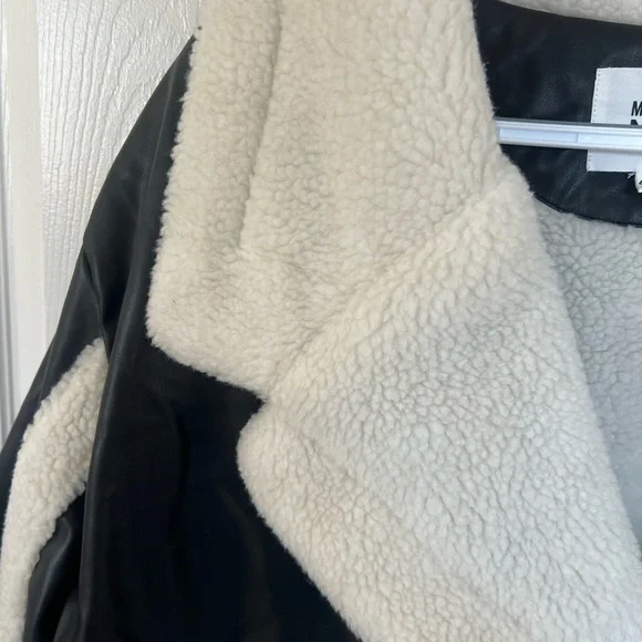 70 Madden NYC Women's  Plus Faux Shearling Moto Jacket NEW size 4X - Picture 8 of 11